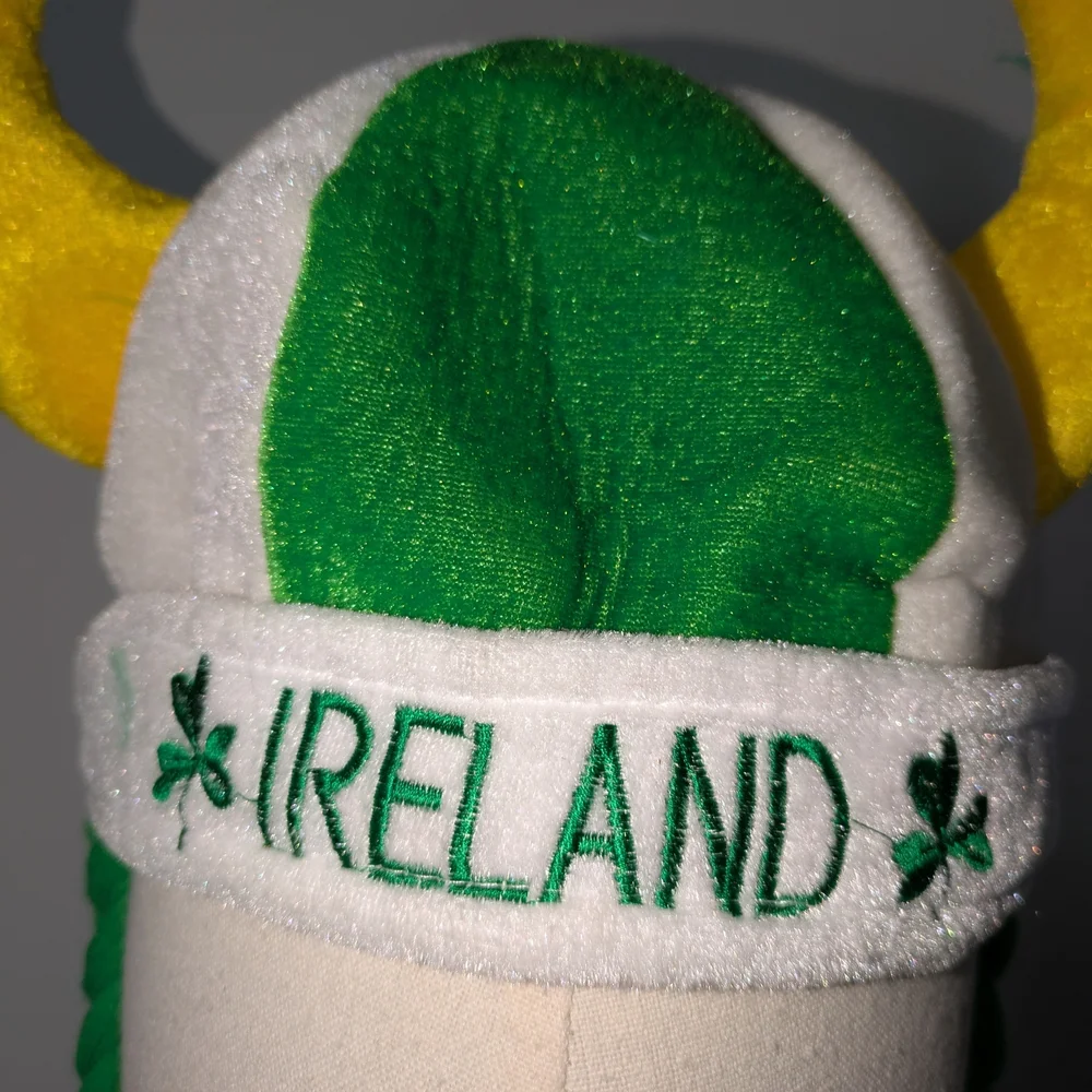 Green and Yellow Ireland Viking Party Hat